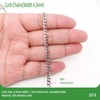 THREENEST 16.4-Feet Stainless Steel Curb Chains,Thick Decorative Cuban Twisted Links