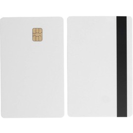 100 Pack - SLE4442 Chip Cards w/HiCo 5/16inch (8.4mm) 2 Track Mag Stripe