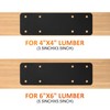 4 Pack 10"x3" Straight Steel Plate,Heavy Duty Flat Mending Plate,Post