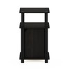 Furinno Brahms 3-Tier End Side Sofa Table/Nighstand with Door, 1-Pack,