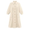 Collections Etc Women's Plush Fleece Button Front Robe with Pockets,