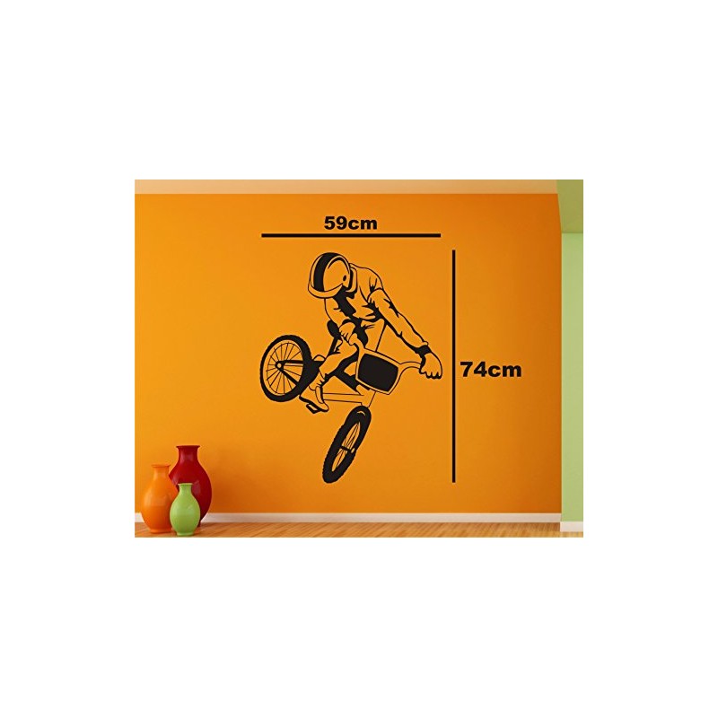Cycle Stunt Black Wall Sticker and WallpaperWall Sticker and Wallpaper