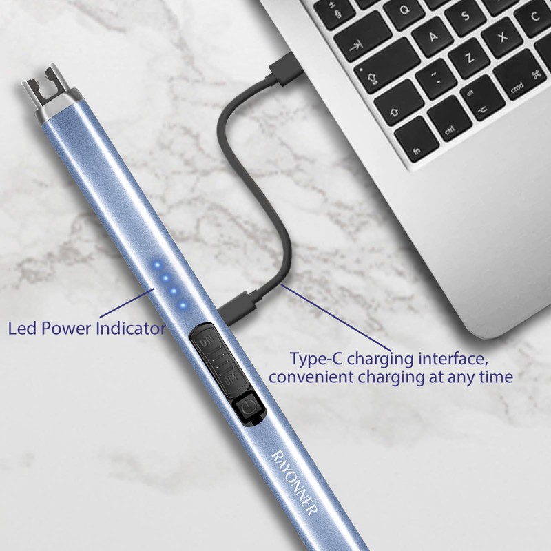 RAYONNER Candle Lighter Electric Lighter USB Lighter with Safety Switch