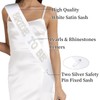 BAHABY White Bride to Be Sash Bachelorette Party Decorations Bridal