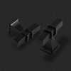 Redunest Matte Black Cabinet Handles, 2 Pack Square T Bar