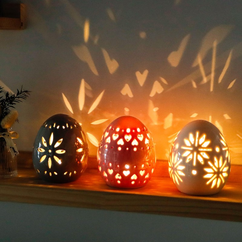JHY DESIGN Set of 3 Ceramic Mood Light with LED