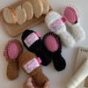 Small Portable Curly Hair Brush Comb Cute Beige 10ea