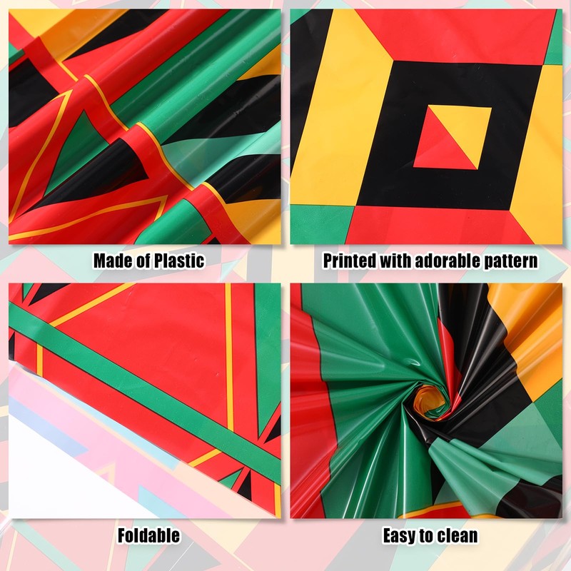 Frienda 6 Pcs African Print Tablecloths 54 x 108 Inch