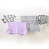 Woolite Aluminum 27" Collapsible Wall Mounted Clothes Drying Rack, Space