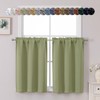 Chyhomenyc Sage Green Short Blackout Curtains 36 Inch Length, Small
