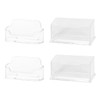 LSYYSL 4 Pieces Transparent Business Card Box, Plastic Business Card