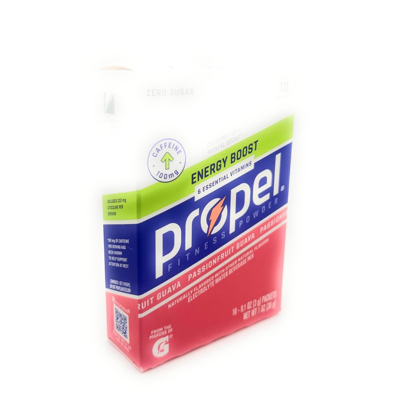 Propel Energy Boost Electrolyte Drink Packets - Passionfruit Guava -