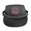 Hot Pink Peace Sign Dog Hat Cap Sun Visor |