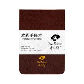 Paul Rubens Watercolour Journal, 100% Cotton, Acid Free Cold Pressed Watercolour Sketchbook 9 x 12.8 cm, 140 lb/300 g/m², 20 Sheets for Watercolours, Gouache, Acrylic