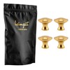 heimzeit Cabinet Knobs for Doors, Drawers and Dressers Made of High-Quality Aluminium [Pack of 4, Round Large] Colour: Gold, Stylish Design, Furniture Knobs with Single Hole Handle and Screws