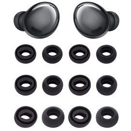 ALXCD Ear Tips Compatible with Galaxy Buds Pro Earbuds, S/M/L 3 Size 6 Pairs Silicone Replacement Eartips Earbuds Tips, Compatible with Galaxy Buds Pro SM-R190, 6 Pairs, Phantom Black