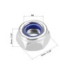sourcing map M6 x1mm Nylon Insert Hex Lock Nuts, Carbon