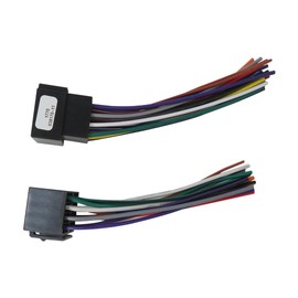 Car 16 Pin ISO Radio Wiring Harness Adapter Male & Female Replacement Kit Fit for Pioneer AVH-100DVD 110BT 120BT 160DVD 170DVD 180DVD 190DVD 200BT 200EX 201EX 210EX 211EX 220EX 221EX 270BT 271BT 280BT