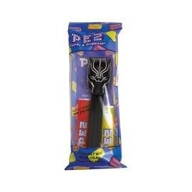 Black Panther Pez Dispenser in Cello Package with 2 Rolls Candy