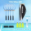 HIRALIY Badminton Rackets Set for Backyards, Lightweight Badminton Set of