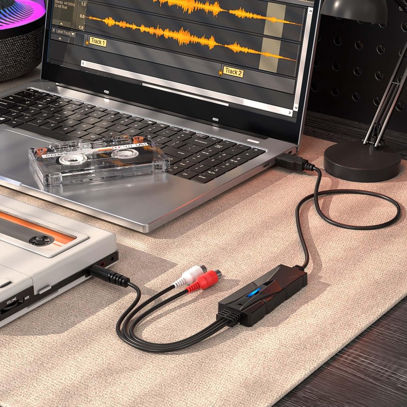 VTOP USB Audio Capture Card, Audio Grabber Recorder Device -