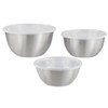 Brushed Stainless Steel Mixing and Storage Bowl Set with Lids