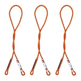 AINIKEY 8mm (5/16") Prusik Swen Eye-to-Eye Pre-Sewn 30 inch / 45 inch Climbing Utility Cord Multipurpose for Outdoor Climbing Arborist Mountaineering Rope Orange | 45 inch | Pack of 3