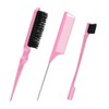 Laroal Three-Row Hair Comb, Hairdressing Comb with Pointed Stem, Double