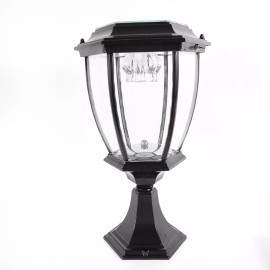 Waterproof LED Solar Power Lantern Landscape Pillar Post Lamp Outdoor Yard Light