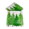 Caspari Christmas Trees with Lights Square Paper Dinner Plates -