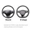 ALEMODR Custom Car Steering Wheel Cover for Toyota,Orange Premium Leather