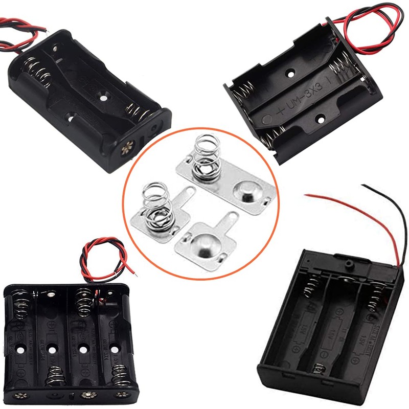 Cutelec 12Pairs Battery Springs AA Battery Negative to Positive Conversion