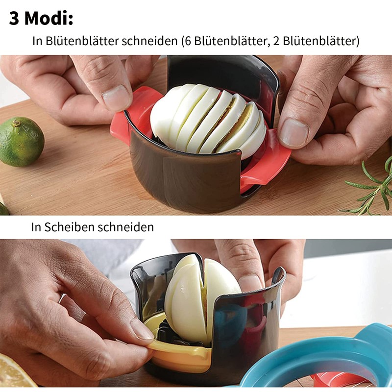 Eierschneider, Ostern 3 in 1 Eierschneider für hartgekochte Eier, Edelstahldrahtschneider,