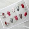 [Handmade Nail Tips] Water Glow Horizontal Cat Nails – Coffin