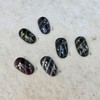 Black Glow Handmade Nail Tips - Long Point / 블랙