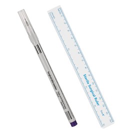 Gogogmee Eyebrow Pen Set 1 Pen with Ruler 0.5mm Precision Tip Skin Tattooing Mapping Tool Makeup Marking Pen