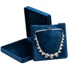 Akangbox Large Velvet Necklace Box for Chunky Necklaces & Pearl