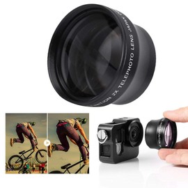 Goshyda Camera Lens, 37 mm 2X Professional HD Converter Tele Len, Suitable for Camera with 37 mm Lens Thread