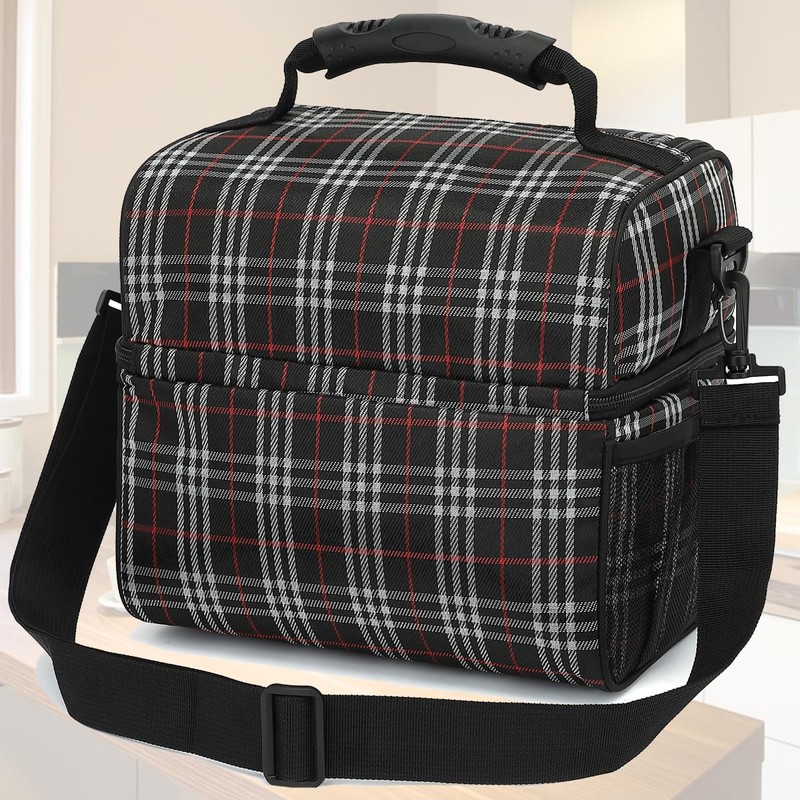FlowFly Double Layer Cooler Insulated Lunch Bag Adult Lunch Box