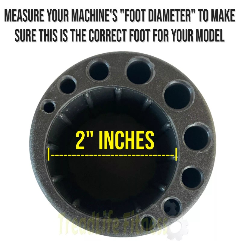 Precor EFX Elliptical Rear Adjustable Foot Rubber Endcap Leveler 44916-102