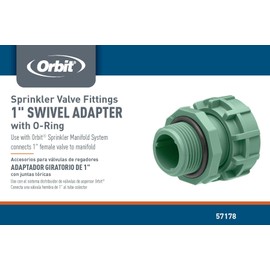 Orbit 57178 1" Male Adapter with O-ring for Orbit Valve Manifold System with Swivel Connection
