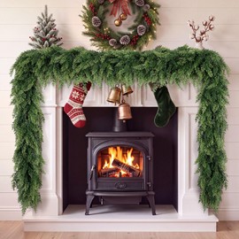 9FT Christmas Cedar Garland Artificial Greenery Indoor Outdoor Decoration