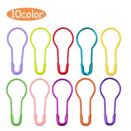 Jinlaili 300 pieces pear pins, calabash pin with storage box, 10 colours, metal safety pins, pumpkin pins, pear shape pins for DIY craft making and clothing