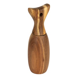 Creative Co-Op Acacia Wood Fish Tail Shaped Pepper Mill, Natural