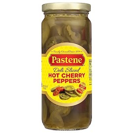 Pastene Deli Sliced Hot Cherry Peppers, 16 Ounce