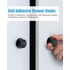 MeBantoo 5 Pack Black Self-Adhesive Cabinet Knobs, Self-Stick Hardware Kitchen