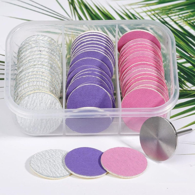 OHREN 60 Piece Sanding Disc Pedicure Set, 80/180/240 Grit Feet