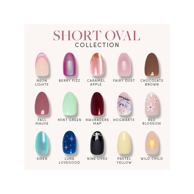 Glamnetic Short Oval Press On Nail Collection - Nail Glue