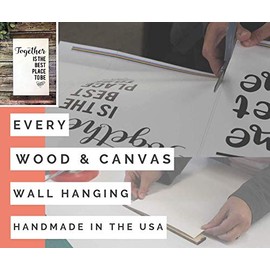 Wood & Canvas Wall Hanging Bathroom Word Search Forgot Phone Wall Art 23x30-Inch