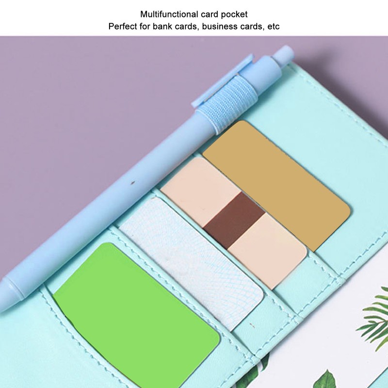 A6 PU Notebook Binder with Transparent Card Pocket Magnet Clasp